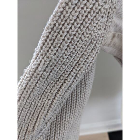 Splendid Collection Large Shea Long Sleeve Coordinating Sweater Mix Hoodie Tan - Picture 5 of 16